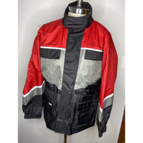 TOURMASTER Other - Tourmaster Men’s Jacket Large 44 Red Grey Black Reflective Motorcycle Coat